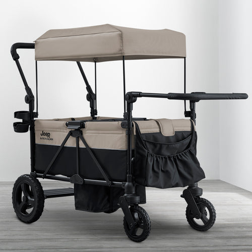 Jeep Wrangler Mojave All-Terrain 2-Seater+ Stroller Wagon with Built-In Standing Board