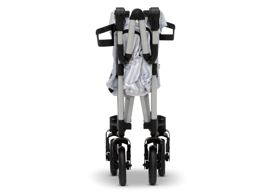Foldable stroller with a white cover on a white background 9-babyGap Explorer Deluxe Stroller Wagon