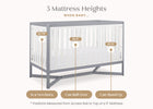 White with Grey (027) 5-Tribeca 4-in-1 Convertible Crib