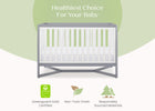 White with Grey (027) 4-Tribeca 4-in-1 Convertible Crib