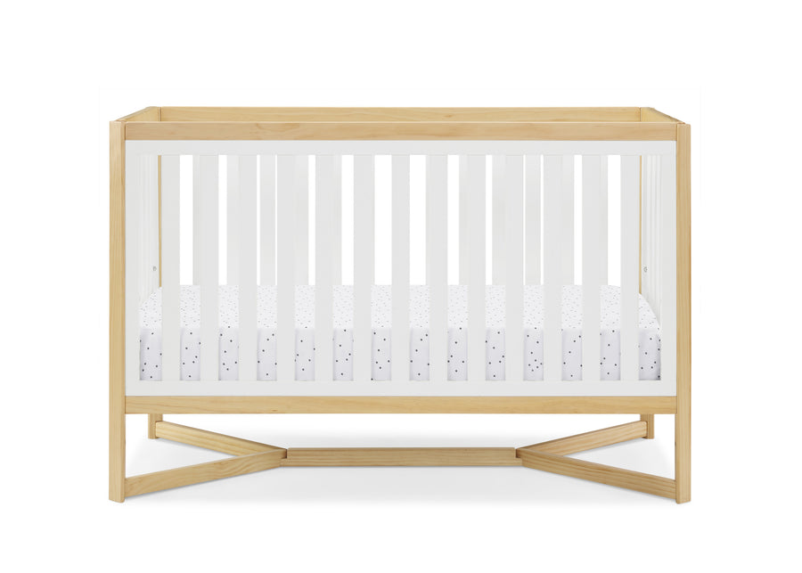 Bianca White with Natural (123) 43-Tribeca 4-in-1 Convertible Crib