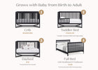 Midnight Grey (1360) 20-Tribeca 4-in-1 Convertible Crib