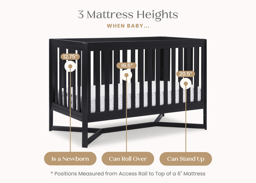 Midnight Grey (1360) 22-Tribeca 4-in-1 Convertible Crib