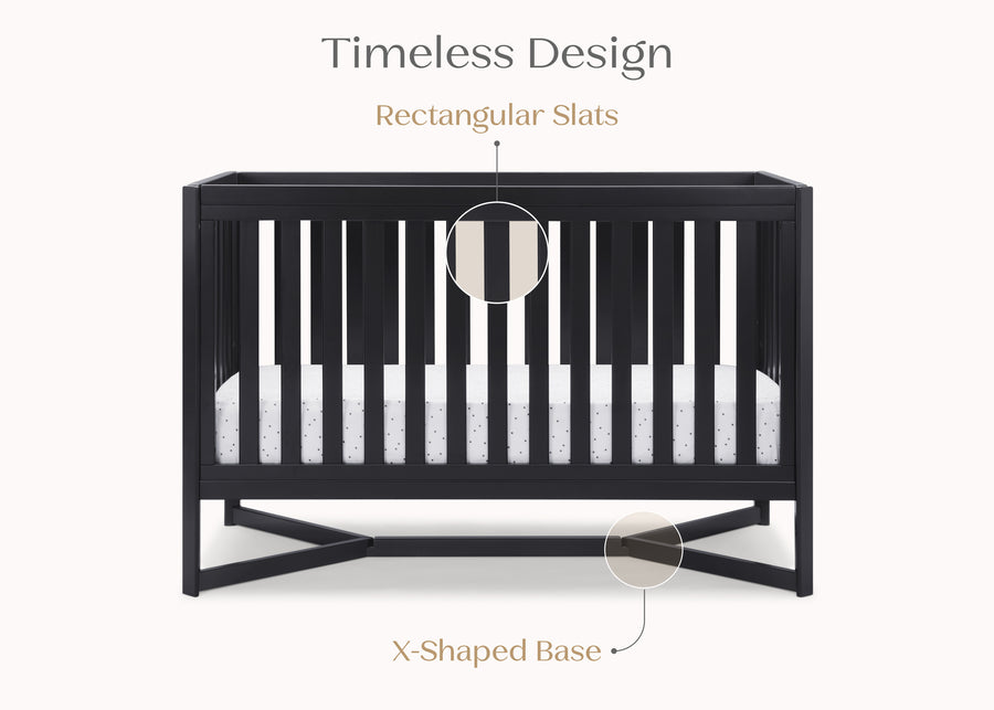 Midnight Grey (1360) 23-Tribeca 4-in-1 Convertible Crib