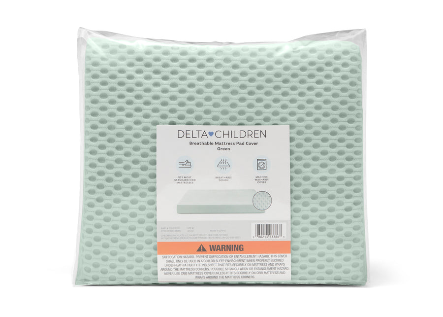 Green (NO) 9-100% Breathable Crib Mattress Pad Cover