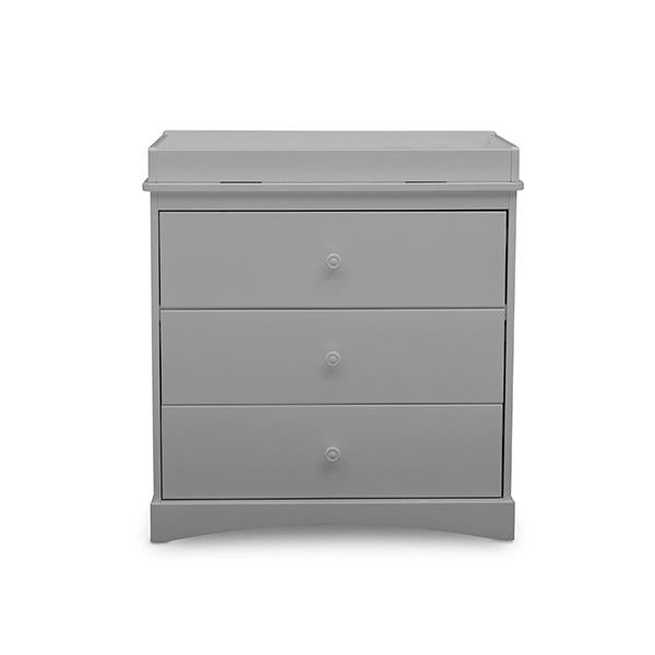 Delta Children Grey (645) 18-Sutton 3 Drawer Dresser with Changing Top