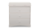 White (100) 8-Sutton 3 Drawer Dresser with Changing Top