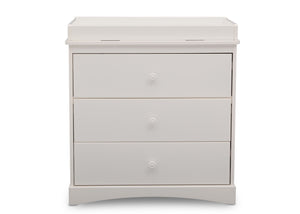 White (100) 10-Sutton 3 Drawer Dresser with Changing Top
