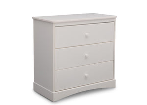 White (100) 9-Sutton 3 Drawer Dresser with Changing Top