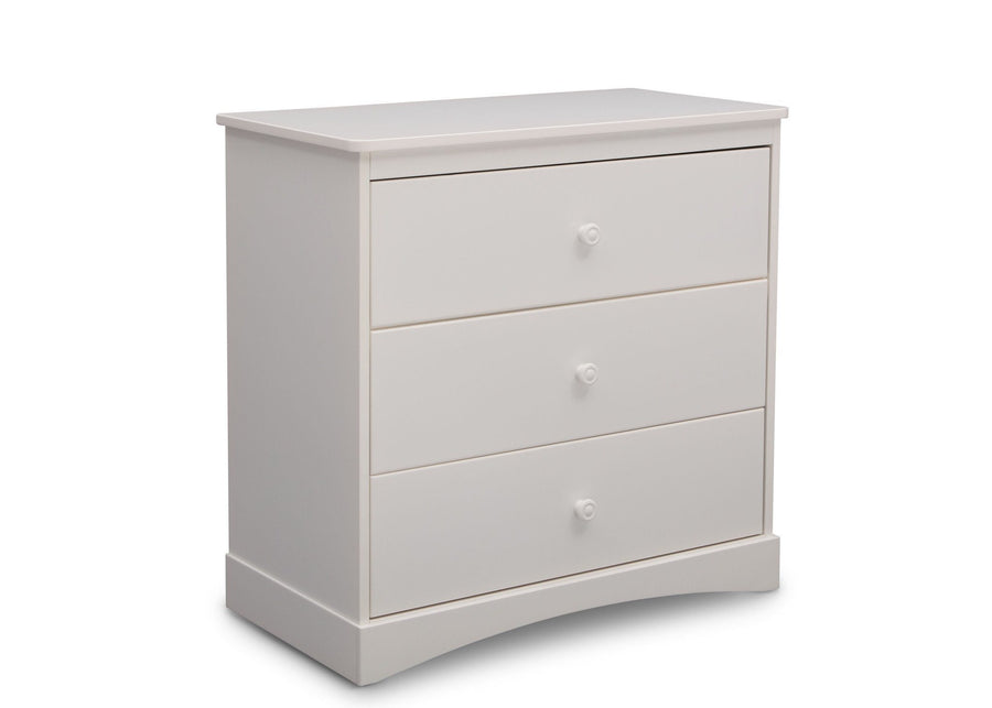 White (100) 7-Sutton 3 Drawer Dresser with Changing Top