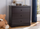 Dark Chocolate (207) 1-Sutton 3 Drawer Dresser with Changing Top