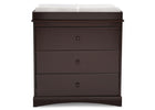 Dark Chocolate (207) 2-Sutton 3 Drawer Dresser with Changing Top