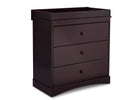 Espresso Java (645) 13-Sutton 3 Drawer Dresser with Changing Top