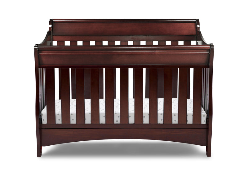 Wooden crib with a white mattress on a white background 22-Bentley 'S' Series 4-in-1 Crib