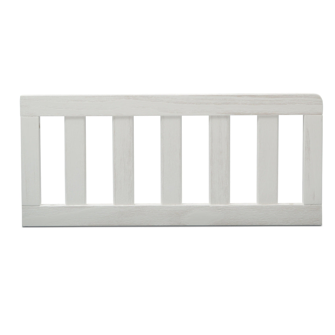 White wooden crib rail on a white background