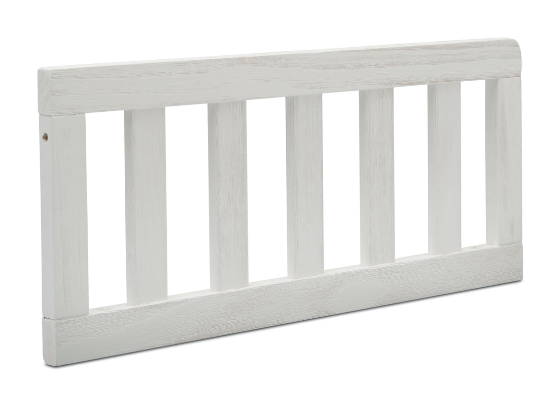 White crib rail on a white background