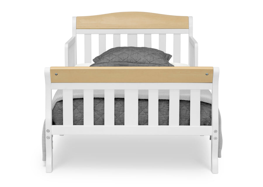 Bianca White with Natural (20804) 22-Canton Toddler Bed