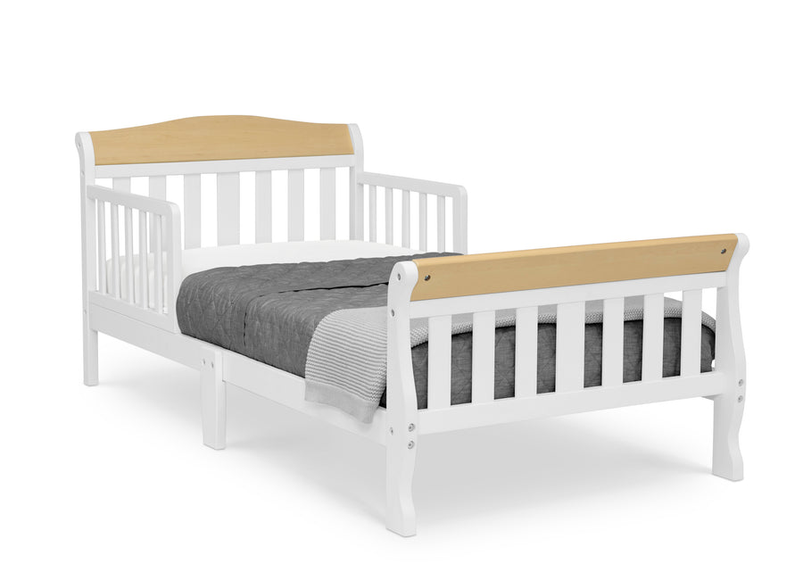 Bianca White with Natural (20804) 26-Canton Toddler Bed