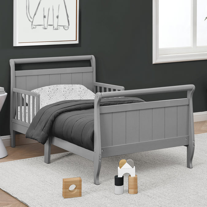 7183 026 Sleigh Toddler Bed Grey Lifestyle 103 14-Wood Sleigh Toddler Bed