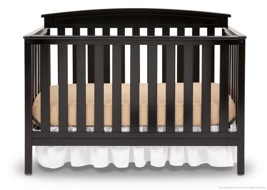 Black (001) 12-Gateway 4-in-1 Convertible Crib