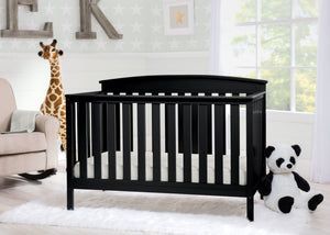 Black (001) 1-Gateway 4-in-1 Convertible Crib