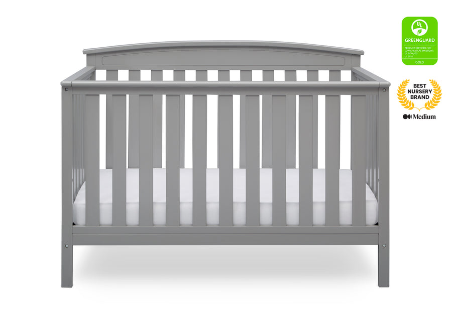 Grey (026) 2-Gateway 4-in-1 Convertible Crib