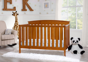 Warm Honey (251) 2-Gateway 4-in-1 Convertible Crib