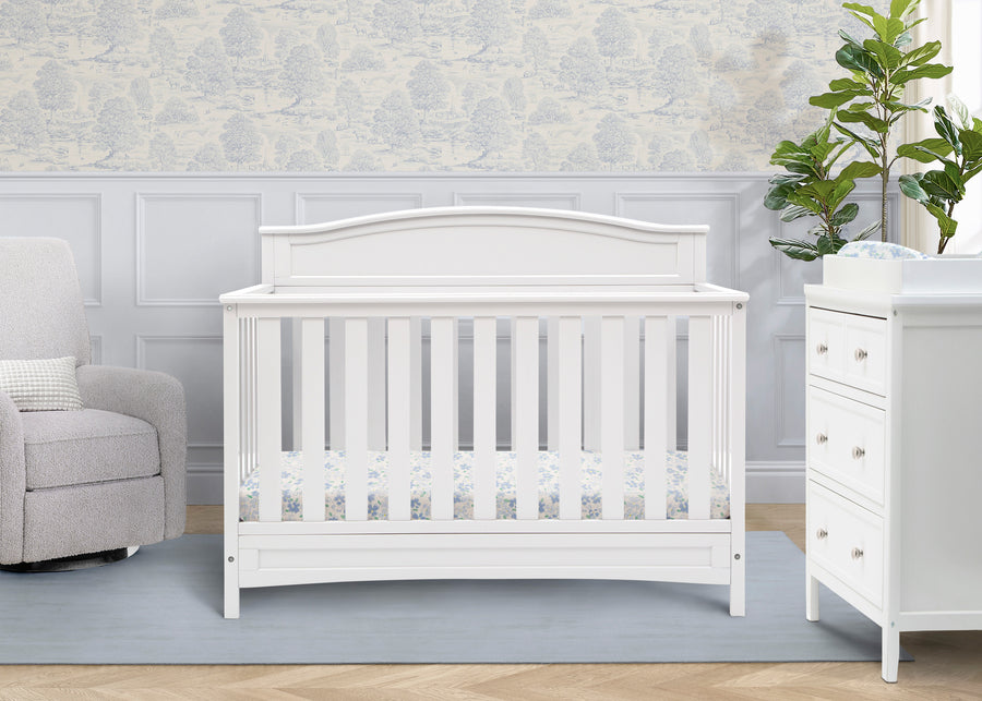 White (100) 1-Emery 4-in-1 Convertible Crib
