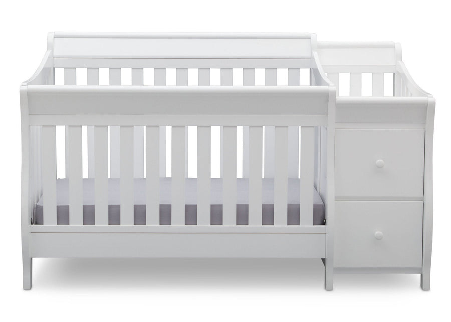 White (100) 9-Bentley S Convertible Crib and Changer