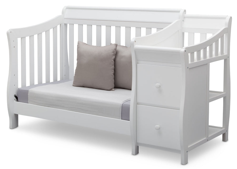 White (100) 11-Bentley S Convertible Crib and Changer