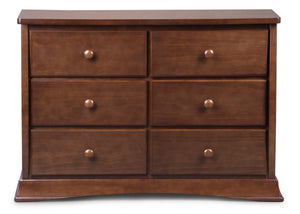 Chocolate (204) 13-Bentley 6 Drawer Dresser