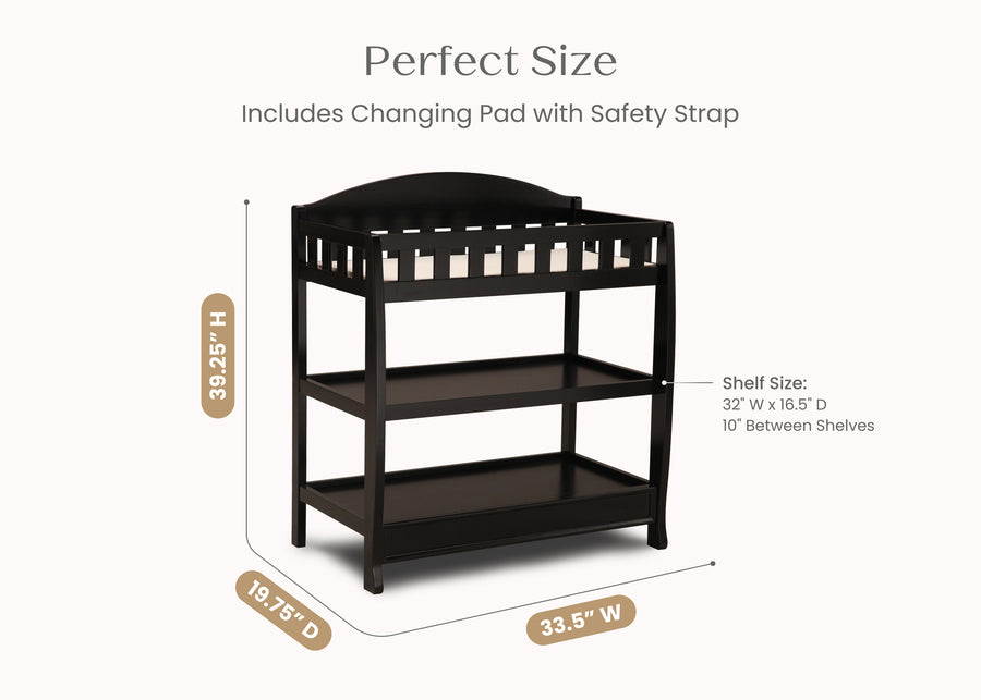 Ebony (0011) 14-Wilmington Changing Table