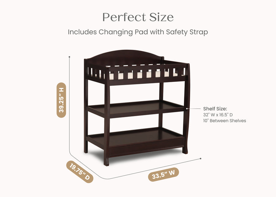 Dark Chocolate (207) 23-Wilmington Changing Table