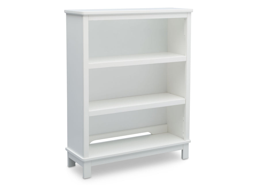 White bookshelf with three shelves on a white background 10-Epic Bookcase