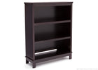 Dark wood bookshelf with three shelves on a white background 15-Epic Bookcase