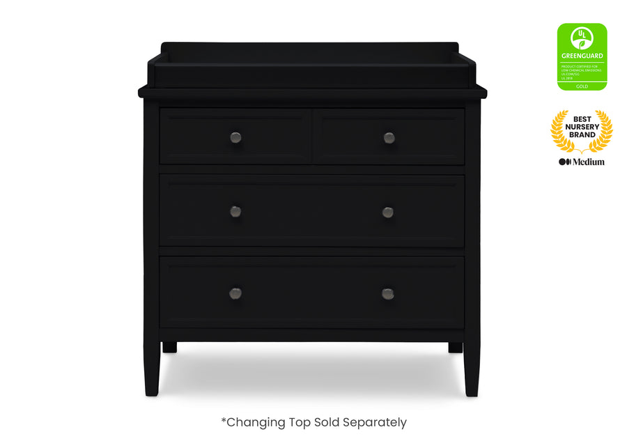 Black (001) 2-Epic 3 Drawer Dresser