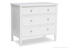 White dresser with multiple drawers on a white background 16-Epic 3 Drawer Dresser