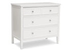 Delta Children Bianca White (130) Epic 3 Drawer Dresser Right Silo View 13-Epic 3 Drawer Dresser