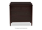 Dark wood dresser with four drawers on a white background 23-Epic 3 Drawer Dresser