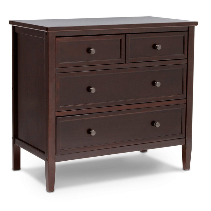 Dark wood dresser with four drawers on a white background 31-Epic 3 Drawer Dresser