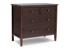 Dark wood dresser with four drawers on a white background 28-Epic 3 Drawer Dresser