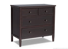 Delta Children Dark Chocolate (207) Epic 3 Drawer Dresser Side View d2d 20-Epic 3 Drawer Dresser