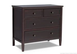 Delta Children Dark Chocolate (207) Epic 3 Drawer Dresser Side View d2d 22-Epic 3 Drawer Dresser