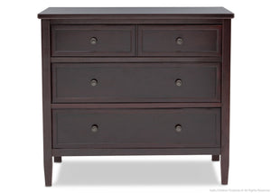 Delta Children Dark Chocolate (207) Epic 3 Drawer Dresser Front View d1d 23-Epic 3 Drawer Dresser