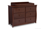 Chocolate (204) 7-Clermont 6 Drawer Dresser
