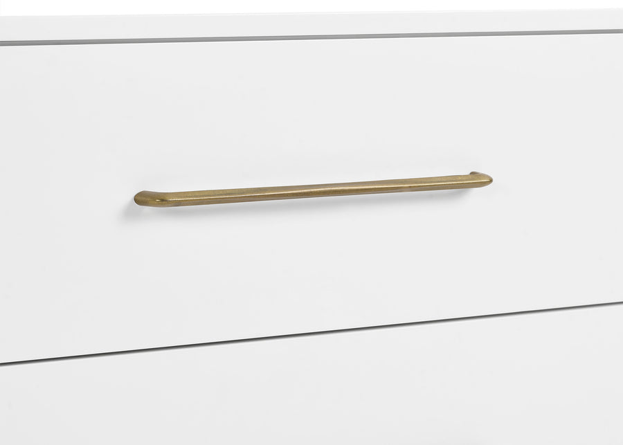 Bianca White (130) 5-Spencer 3 Drawer Dresser with Changing Top and Interlocking Drawers