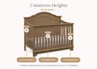 Aged Oak (845) 36-Asher 6-in-1 Convertible Crib