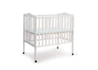 White (100) 27-Folding Portable Mini Baby Crib with 1.5-inch Mattress
