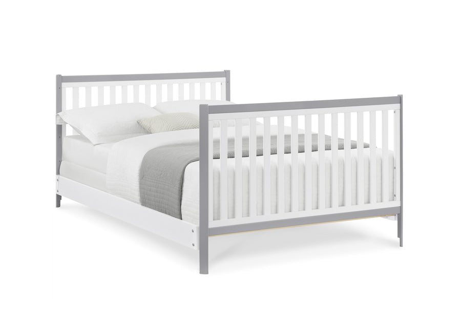 White with Grey (027) 14-Tribeca 4-in-1 Convertible Crib
