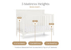 Antique White (1545) 5-Kendall 6-in-1 Convertible Crib